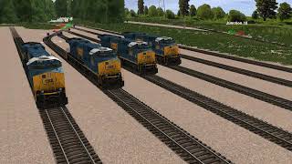 Trainz 12 showcase Jointed Rail CSX ES44AH extended collection [upl. by Ginder]