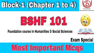 IGNOU BSHF101 Block 1 Important mcq Bshf 101 chapterwise mcq bshf 101 mcq for examsaminaclasses [upl. by Sill350]