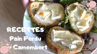 RECETTES CROQKILOS  Pain perdu au camembert et sa salade [upl. by Drislane]