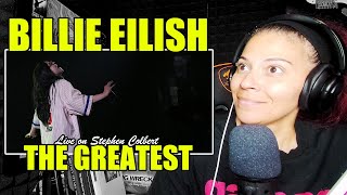 Billie Eilish  The Greatest  Live on Stephen Colbert  Reaction [upl. by Hammer712]