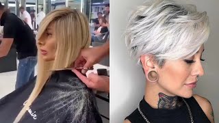 Cheveux court  miLong pour femme 💇‍♀️ idées de coiffure tendance [upl. by Eednar]