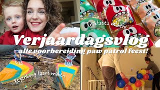 HOERA 4 JAAR FEEST VOORBEREIDINGEN 🎈 vlog  Zeg maar Fem  paw patrol feest [upl. by Jovitah]