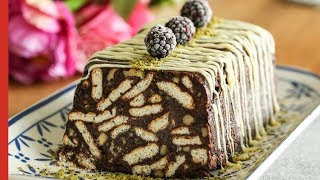 NoBake No Eggs MOSAIC CAKE Chocolate Salami  Simply the BEST [upl. by Annwahs]