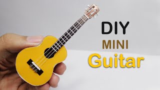 How to Make Guitar From Paper  DIY Mini Guitar  Miniature Guitar [upl. by Lattimer]