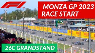 Monza 2023 F1 Italian Grand Prix  Start at grandstand 26C [upl. by Hashim]