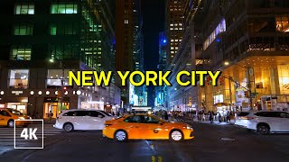 New York Night Walk  5th Avenue Walking Tour 4K [upl. by Graves]