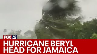 Hurricane Beryl heads for Jamaica [upl. by Quinn]