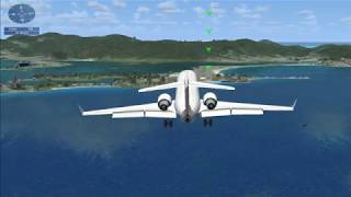 Caribbean Landing in FSX  St Martins Approach Mission [upl. by Etsirhc]