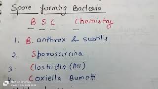 mnemonic for spore forming bacteria [upl. by Leonelle]