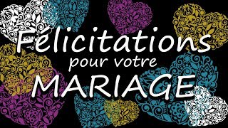 63  Félicitations mariage  Vœux de bonheur  animation dessin [upl. by Anij213]