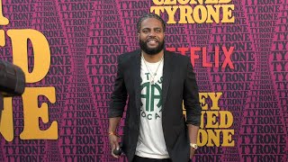 Kia Shine attends Netflixs quotThey Cloned Tyronequot premiere in Los Angeles  American Rapper [upl. by Dag]