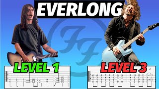 Learn Everlong in 3 Levels  Easy to Hard  Guitar Tab [upl. by Ziguard972]