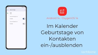 Im Kalender Geburtstage von Kontakten einausblenden  OnePlus Android 14  OxygenOS 14 [upl. by Alohs]