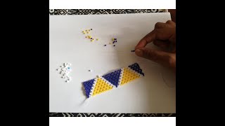 Zulu Beaded Boarder Bracelet Tutorial [upl. by Arron]