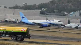 INTERJET  THE SUPER JET LANDING AT MEXICO CITY [upl. by Lacim]