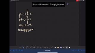 54 Saponification of triacylglycerols [upl. by Akkina]