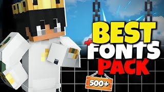 Best FONT PACK For Minecraft Videos 🔥 500 Best Fonts  Dont Miss [upl. by Korff]