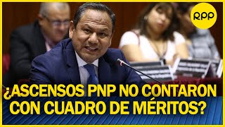 📢MININTER reconoce que proceso de ascensos PNP no contó con cuadro de méritos [upl. by Ativak126]