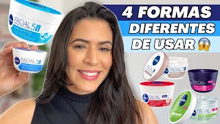 HIDRATANTES FACIAIS NIVEA 4 FORMAS DE USAR  Como aplicar Benefícios e  Dicas  Make com Lari [upl. by Wolenik384]