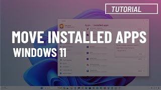 Windows 11 Move installed apps to another drive [upl. by Bussy606]