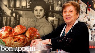 The 90YearOld Italian Grandma Running an Iconic NYC Restaurant  Bon Appétit [upl. by Yate203]