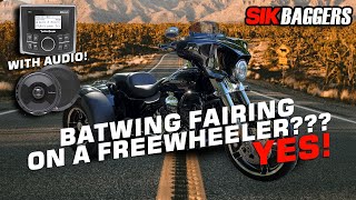 Vector Batwing Fairing On A harleydavidson Freewheeler Full Install [upl. by Kunz144]