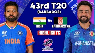 India vs Afghanistan 43rd T20 Cricket Match Full Highlights Cricket Live Highlights 2062024 [upl. by Michaeline]