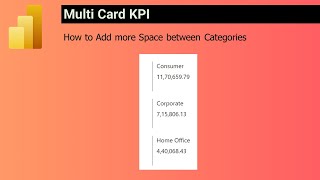 How to Add Space Between Categories of Power BI Multi Row Card [upl. by Adallard]