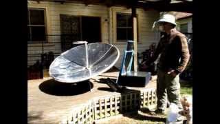 A solar powered BBQ  Dave and his solar thermal cooking toys [upl. by Ahseya]