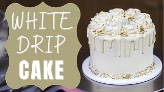 White Drip Cake  CHELSWEETS [upl. by Niajneb321]