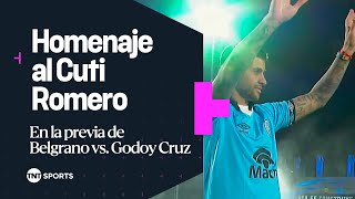 El Cuti Romero fue homenajeado en la previa de Belgrano frente a GodoyCruz [upl. by Haimarej]