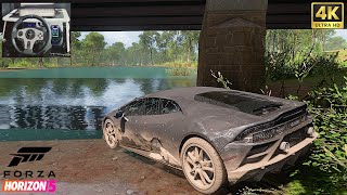 Rebuilding Lamborghini Huracan Performante 1185HP  Forza Horizon 5  Steering Wheel Gameplay [upl. by Nrojb]