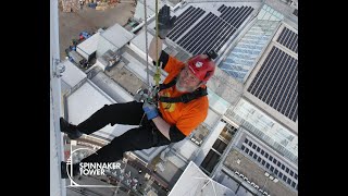 The Rector abseils down the Spinnaker Tower [upl. by Neehsuan]