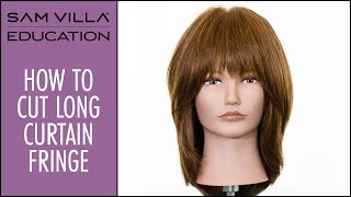 How To Cut Long Curtain Bangs  Curtain Fringe Tutorial [upl. by Ethbinium]