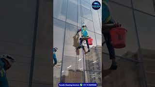 Exterior Facade Cleaning in Progress windowcleaning cleaningservice shorts trending facade [upl. by Tildie]