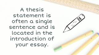 Academic Writing Thesis Statements [upl. by Ahsiugal]