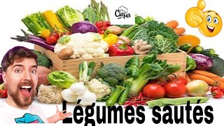 🌸Légume sauté comment faire les légumessautés bien pr la santél’entretien de la peau vitA C K E [upl. by Maxie]