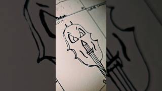 creepy violin inktober day30 art drawing inktober2024 shorts pendrawing ink inked music [upl. by Lopez]