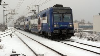 RER C  Gennevilliers sous la neige [upl. by Fates]