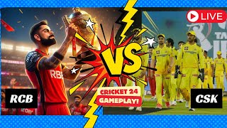 LIVE RCB VS CSK T10 MATCH cricket 24 IPL AUCTION IN C24 live cricket viral [upl. by Relda838]