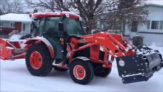 Snow Removal Kubota L6060  Déneigement avec Kubota L6060 [upl. by Rats]