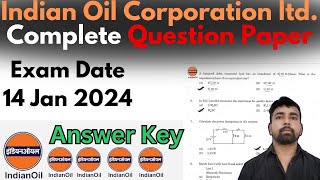 iocl question paper 2024 complete answer key 🔐 iocl exam requirements before start [upl. by River]