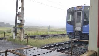 阿武隈急行AB900系第一編成梁川駅入線シーン鉄道 阿武隈急行 [upl. by Alleunam]