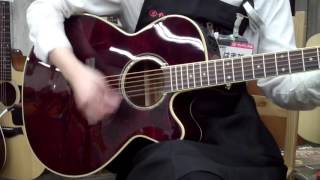 Takamine  DMP551C Wine Red 【ブリッジPUとコンタクトPU】 [upl. by Rubie]