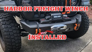 Harbor Freight Winch Install [upl. by Tortosa]