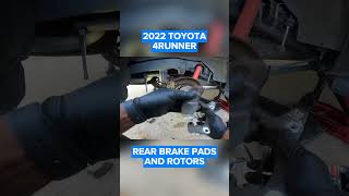 How To Replace The Rear Brake Pads and Rotors on a 2022 Toyota 4Runner youtubeshorts diy mechanic [upl. by Seve]