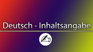 Deutsch Inhaltsangabe [upl. by Lundberg]