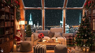 New York Christmas Ambience 4K🎄Instrumental Christmas Jazz Music for Relax Study Work [upl. by Acinok675]