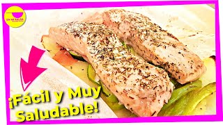 🐟 Prueba el SALMÓN EN PAPILLOTE Al Horno con PATATAS y VERDURAS ▶ ¡RECETA FÁCIL Y RÁPIDA DE PESCADO [upl. by Tenay401]