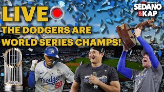 Sedano amp Kap WORLD SERIES CHAMPION DODGERS  Continue Celebrating on ESPN LA 🥳🏆 [upl. by Sobmalarah839]